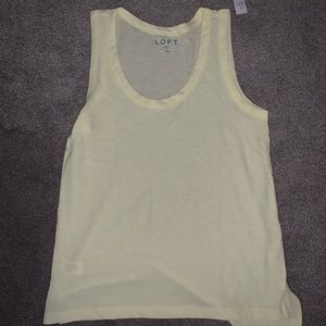 LOFT Relaxed scoop neck tank top tender yellow XS